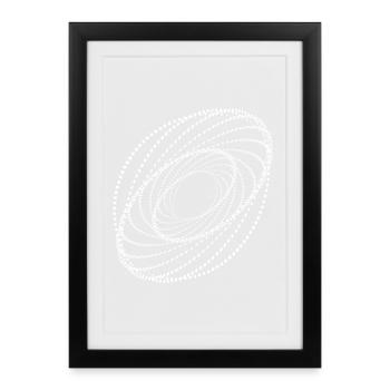 Dotted Spiral Vortex - Framed poster (27 × 37 cm) - black - Front