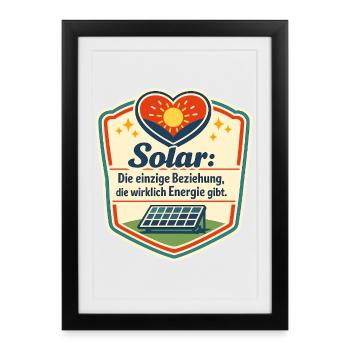 Solarliebe: Energie durch Liebe - Gerahmtes Poster (27 × 37 cm) - Schwarz - Vorne