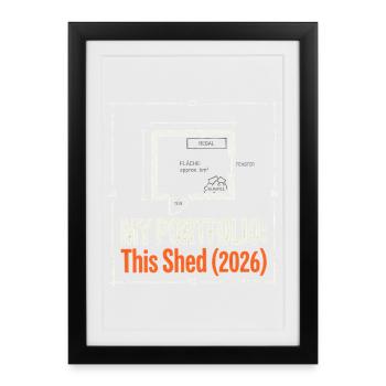 My Portfolio - Gerahmtes Poster (27 × 37 cm) - Schwarz - Vorne