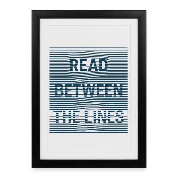 read between - Framed poster (27 × 37 cm) - black - Front