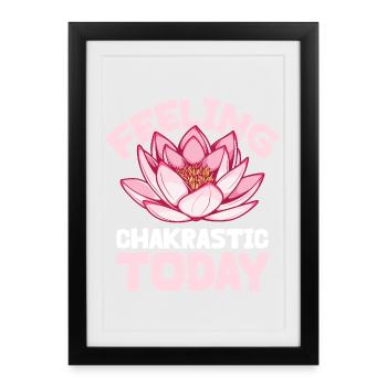 Sensation du chakra - Bonne énergie - Affiche encadrée (27 × 37 cm) - noir - Devant