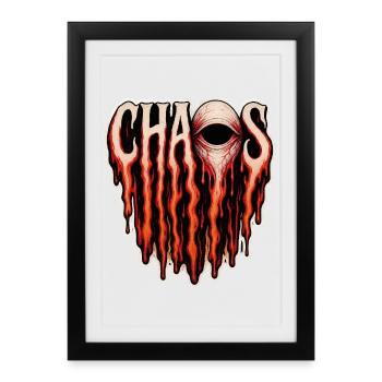 Chaos – Gothic Horror Design - Framed poster (27 × 37 cm) - black - Front
