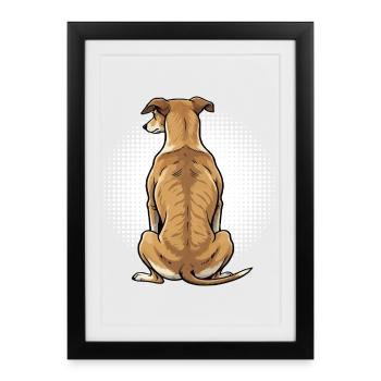 Whippet Greyhound Whippets Greyhound Owner - Framed poster (27 × 37 cm) - black - Front