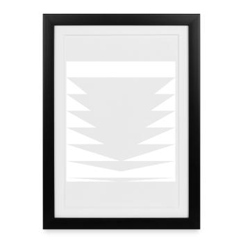 black triangles pattern - Framed poster (27 × 37 cm) - black - Front