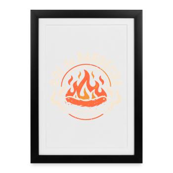 King of the barbecue - Framed poster (27 × 37 cm) - black - Front