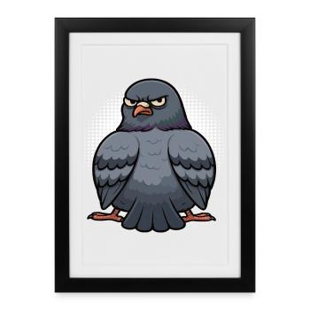 Pigeon pigeons pigeon fancier pigeon fancier - Framed poster (27 × 37 cm) - black - Front