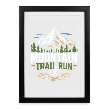 Mountain Trail Run - Framed poster (27 × 37 cm) - black - Front