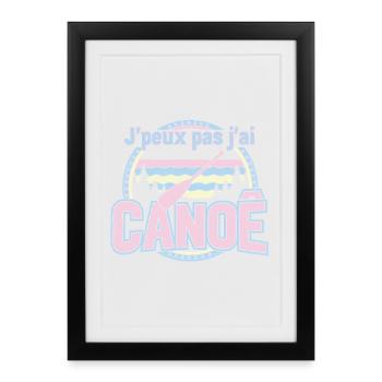 J'peux pas j'ai CANOË pastel - Affiche encadrée (27 × 37 cm) - noir - Devant