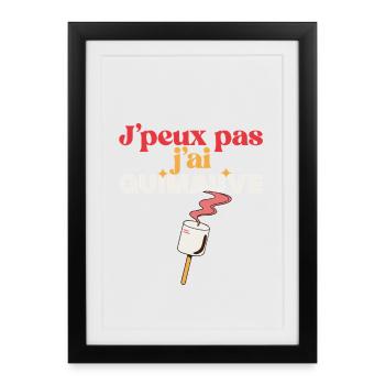J'peux pas j'ai guimauve - Affiche encadrée (27 × 37 cm) - noir - Devant