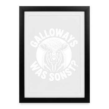 Galloways - Gerahmtes Poster (27 × 37 cm) - Schwarz - Vorne