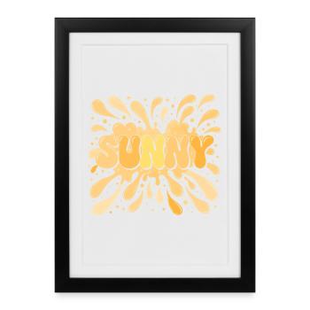 Summer Splash Glow - Framed poster (27 × 37 cm) - black - Front