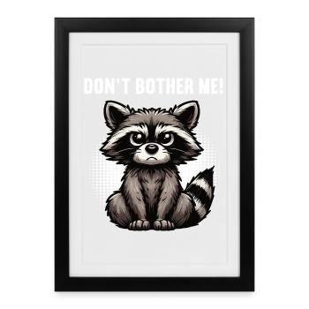 Don't Bother Me Raccoon Raccoon Woodland Animal - Framed poster (27 × 37 cm) - black - Front