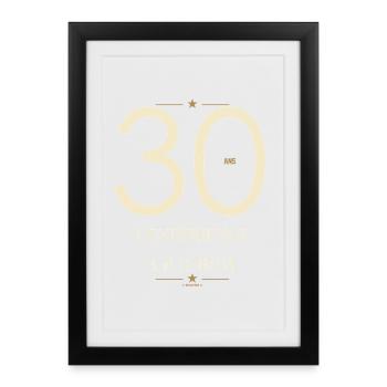 30 Ans L'Expérience A De La Valeur - Cadeau Annive - Affiche encadrée (27 × 37 cm) - noir - Devant