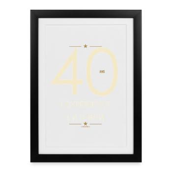 40 Ans L'Expérience A De La Valeur - Cadeau Annive - Affiche encadrée (27 × 37 cm) - noir - Devant