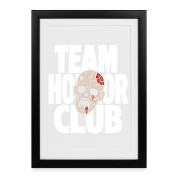 Team Horror Club Zombie Head - Framed poster (27 × 37 cm) - black - Front