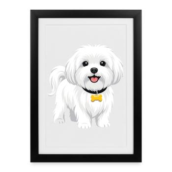 Maltais - Affiche encadrée (27 × 37 cm) - noir - Devant