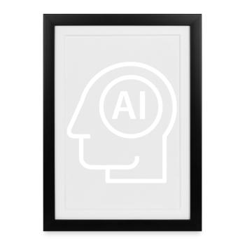 Ai, Artificial Intelligence, AI Technology - Framed poster (27 × 37 cm) - black - Front
