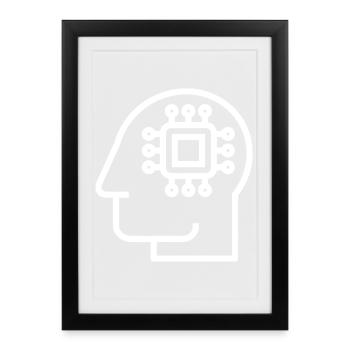 Ai, Artificial Intelligence, AI Technology - Framed poster (27 × 37 cm) - black - Front