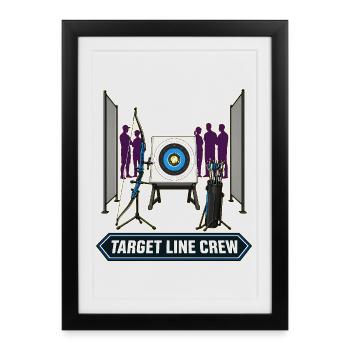 ÉQUIPE DE LA LIGNE DE CIBLE - Affiche encadrée (27 × 37 cm) - noir - Devant