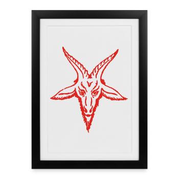 satan - Affiche encadrée (27 × 37 cm) - noir - Devant