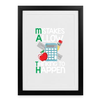 mathematics - Framed poster (27 × 37 cm) - black - Front