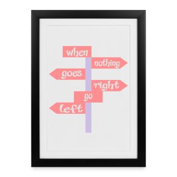 humour - Framed poster (27 × 37 cm) - black - Front