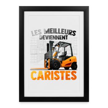 CARISTES - Affiche encadrée (27 × 37 cm) - noir - Devant