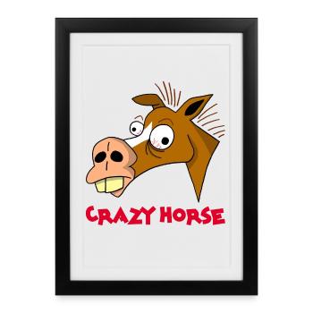 crazy horse - Framed poster (27 × 37 cm) - black - Front