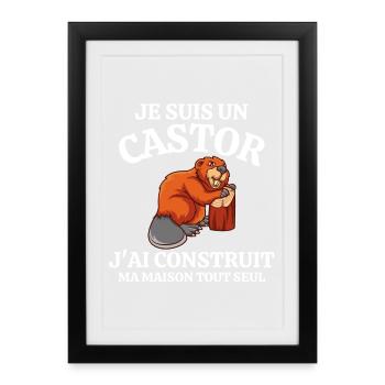 bricolage, bricoleur, bricoler, fan de bricolage - Affiche encadrée (27 × 37 cm) - noir - Devant