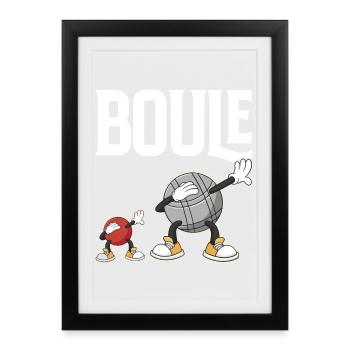 Dabbing Boulekugeln für Bouler boulen Boulesport - Framed poster (27 × 37 cm) - black - Front