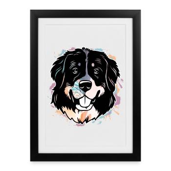 Bouvier bernois - Affiche encadrée (27 × 37 cm) - noir - Devant
