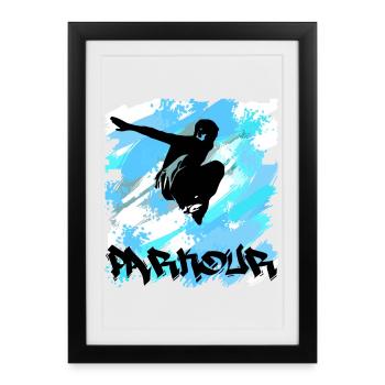Parkour - Affiche encadrée (27 × 37 cm) - noir - Devant
