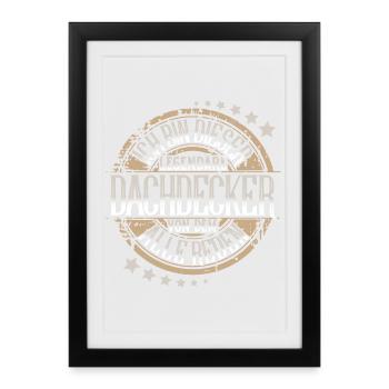 Dachdecker - Gerahmtes Poster (27 × 37 cm) - Schwarz - Vorne
