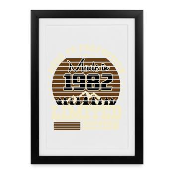 Édition limitée 1982 - Affiche encadrée (27 × 37 cm) - noir - Devant