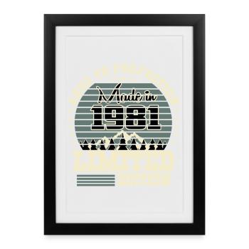 1981 Limited Edition - Gerahmtes Poster (27 × 37 cm) - Schwarz - Vorne