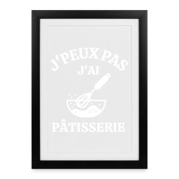 pâtisserie, pâtissier, meilleur pâtissier - Affiche encadrée (27 × 37 cm) - noir - Devant