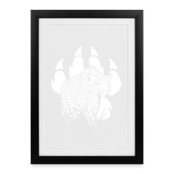 Patte de Panthère - Affiche encadrée (27 × 37 cm) - noir - Devant