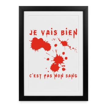 Je vais bien - Affiche encadrée (27 × 37 cm) - noir - Devant
