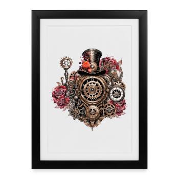 Wonderful Steampunk design - Framed poster (27 × 37 cm) - black - Front
