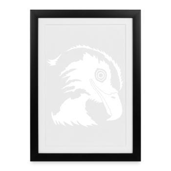 Eagle's Head - Framed poster (27 × 37 cm) - black - Front