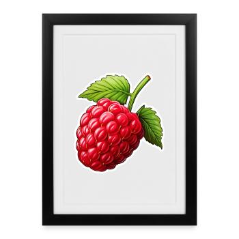 Raspberry single - Framed poster (27 × 37 cm) - black - Front