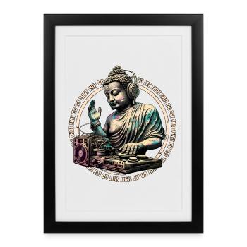 DJ Buddha - let that shit go - Framed poster (27 × 37 cm) - black - Front