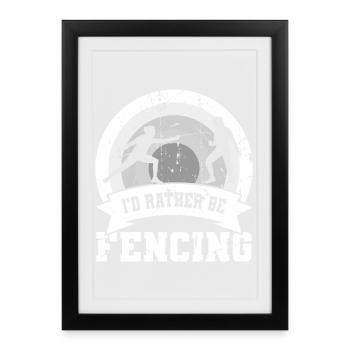 Je préfère clôturer - Affiche encadrée (27 × 37 cm) - noir - Devant