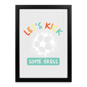 Soccer Team European Championship funny sayings colorful colors icon - Framed poster (27 × 37 cm) - black - Front