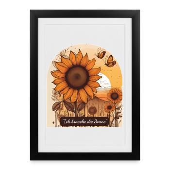 Sunshine for the soul - Framed poster (27 × 37 cm) - black - Front