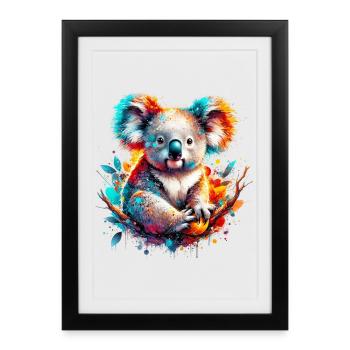 Koala - Framed poster (27 × 37 cm) - black - Front