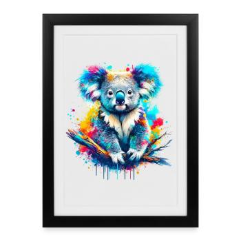 Koala - Affiche encadrée (27 × 37 cm) - noir - Devant