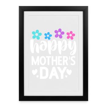 Schönen Muttertag - Gerahmtes Poster (27 × 37 cm) - Schwarz - Vorne