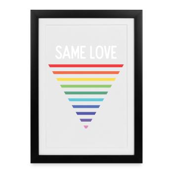 LGBTQ Pride Month - Same Love - Framed poster (27 × 37 cm) - black - Front