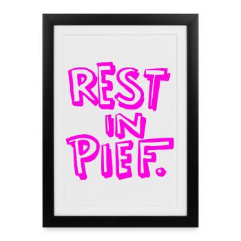 REST IN PIEF (R.I.P.) Pink - Framed poster (27 × 37 cm) - black - Front
